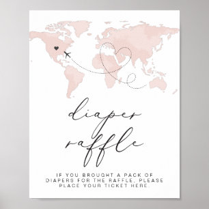 Poster Carmen Rosa Map Adventure Bebê Fralda Raffle