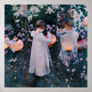 Poster Carnation Lily Lily Rose por John Singer Sargent