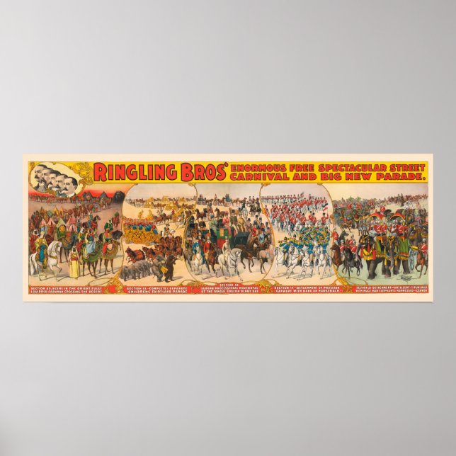 Poster Carnaval da Rua Ringling Brothers e Grande Desfile (Frente)