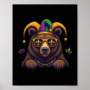 Poster Carnaval de Carnaval do Festival do Urso Funny Mar