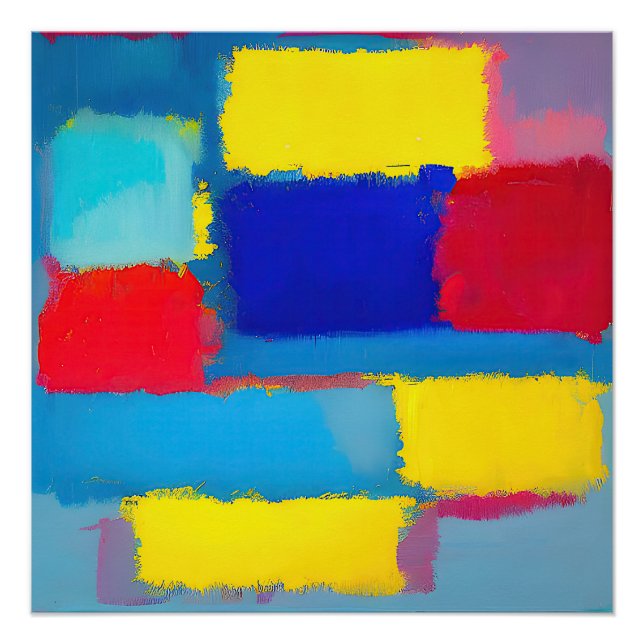 Pôster "Carnaval de Cobalto" Abstrato Art (Frente)