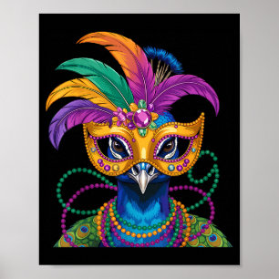 Poster Carnaval de Fantasias de Mardi Gras Nova Orleans