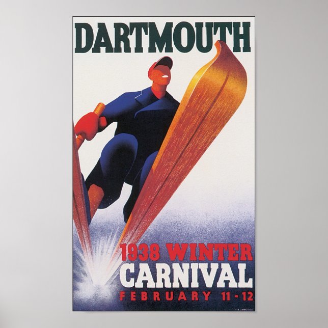Poster Carnaval de inverno de 1938, Dartmouth (Frente)