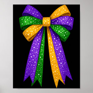 Poster Carnaval de Mardi Gras Coquette Bow New Orleans