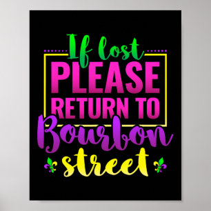 Poster Carnaval de Nova Orleans Engraçado Mardi Gras Loui
