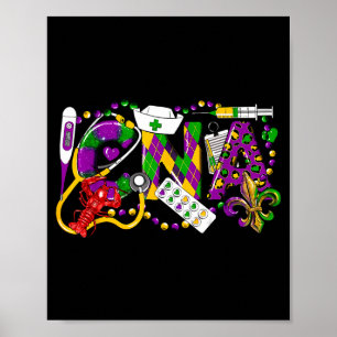 Poster Carnaval enfermeira cna auxiliar de enfermagem cer