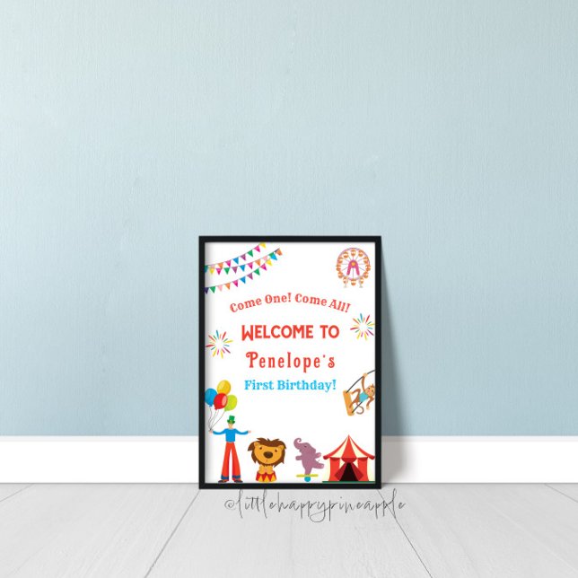 Poster Carnaval - Festa de aniversário de Circo - Sinal d (Criador carregado)