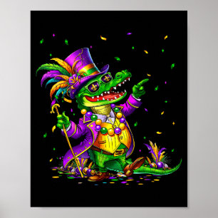 Poster Carnaval Jacaré Para Crianças Meninos Homens Juven