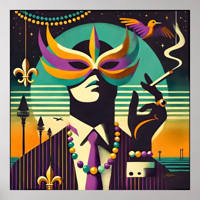 Poster Carnaval O Homem que Fuma (Frente)