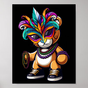 Poster Carnaval Para Meninos Homem Hip Hop Urso Nova Orle