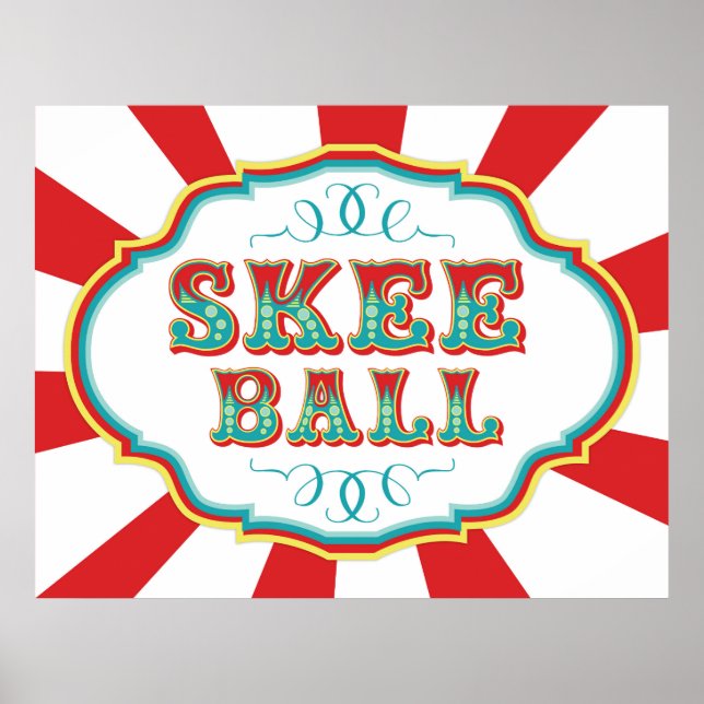 Poster Carnaval - Sinal de jogo Skee Ball (Frente)