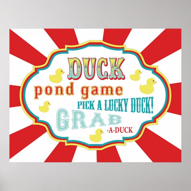 Poster Carnaval - Sinal Duck Pond Game (Frente)