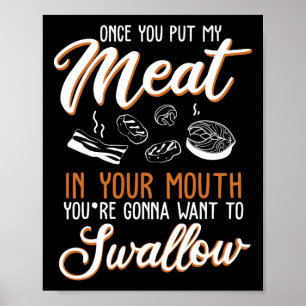 Poster Carne De Design Suja Para Presente No Churrasco Da
