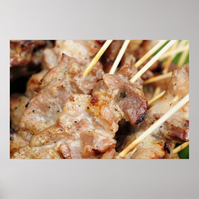 Pôster Carne preparada na tradição tailandesa (Frente)