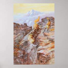 Poster Carneiro Big Horn por Charles M Russell