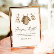 Carneiro Chá de fraldas Fralda Raffle