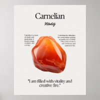 Carnelian Gem Crystal Card