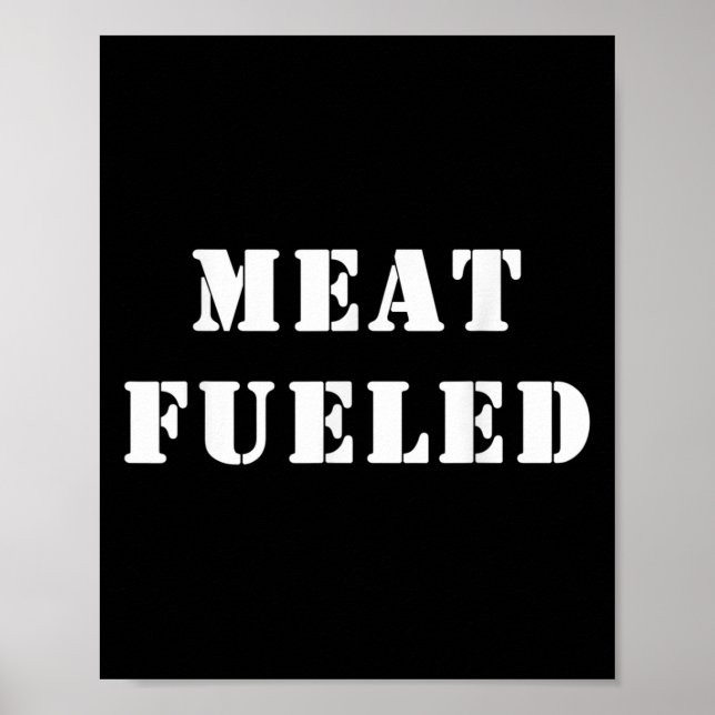Poster Carnes Alimentadas. Citação de Keto Carnivore Dive (Frente)