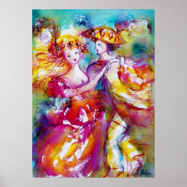 Poster CARNIVAL DANCE Venetian Mascarada Ball (Frente)