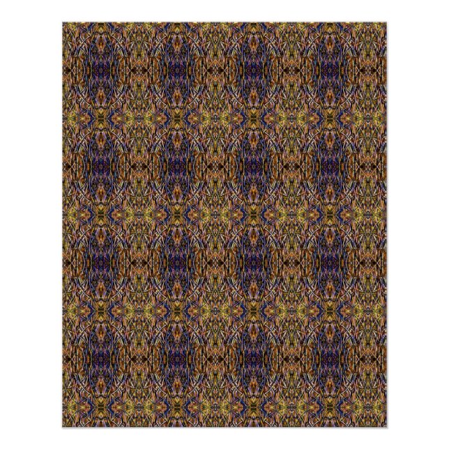 Pôster Carnival Glass Grass With Orange Mold Fungus tiled (Frente)