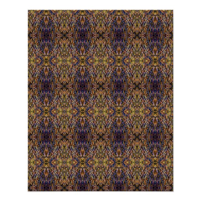 Pôster Carnival Glass Grass With Orange Mold Fungus tiled (Frente)