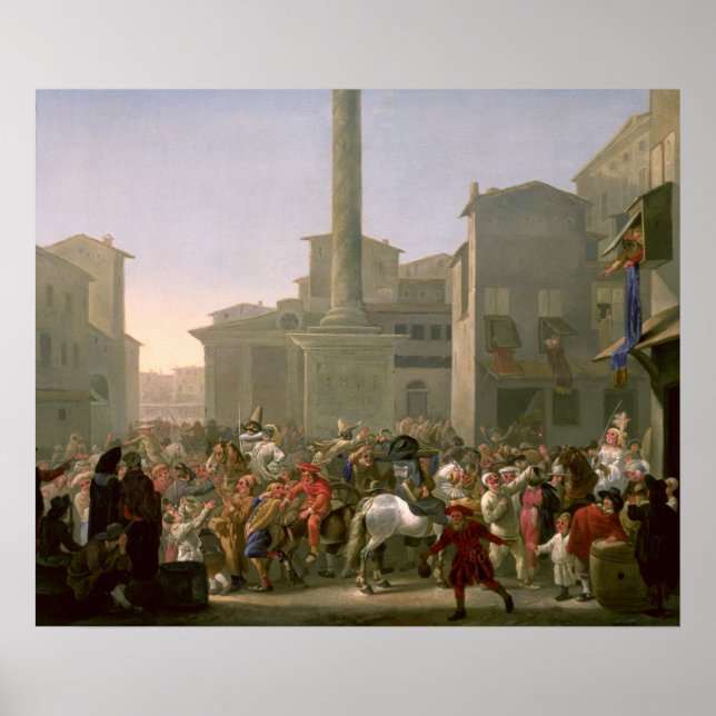 Pôster Carnival in Rome, c.1650-51 (Frente)