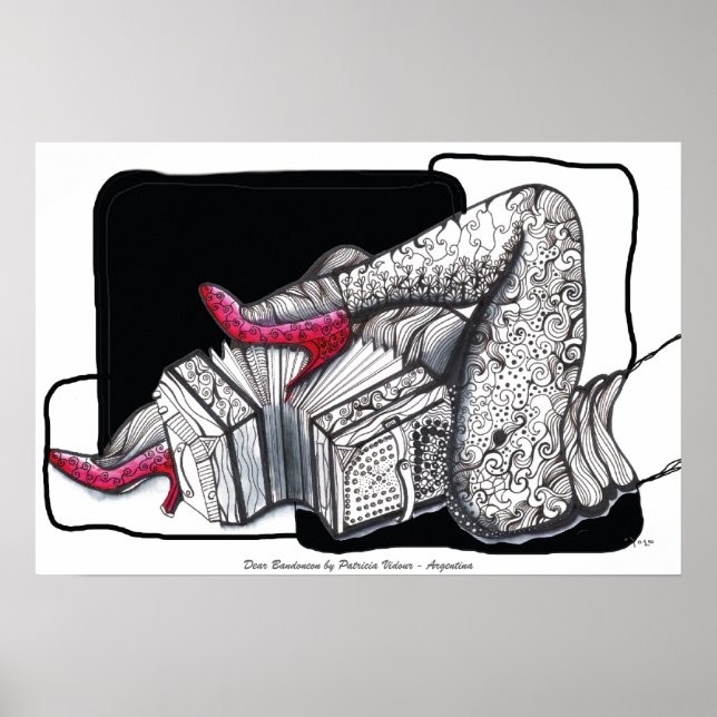 Pôster Caro Bandoneon Tango (Frente)