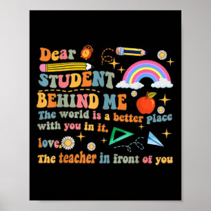 Poster Caro Estudante Atrás De Mim Professora Apprec Moti