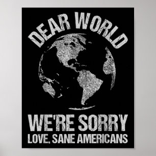 Poster Caro Mundo Lamentou O Mapa Mundial