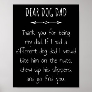Poster Caro Pai De Cachorro Obrigado Por Ser Minha Pai De
