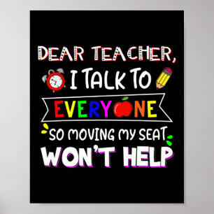 Poster Caro Professor, Falo Com Todos Que Mudam De Lugar,