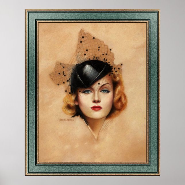 Poster Carole Lombard Retrato de Charles Gates Sheldon (Frente)