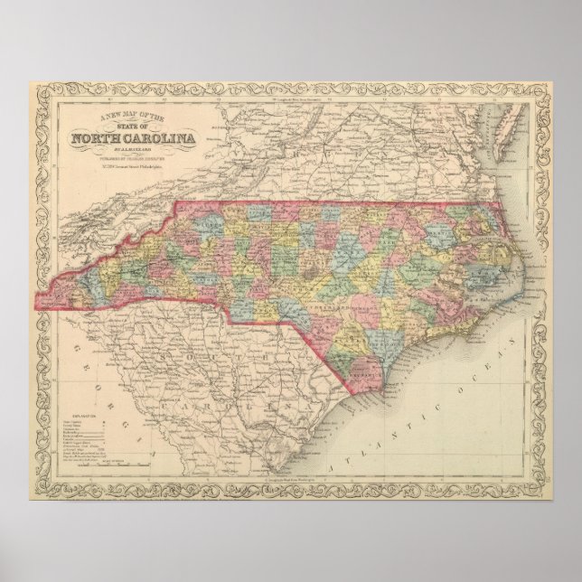 Pôster Carolina do Norte 10 (Frente)
