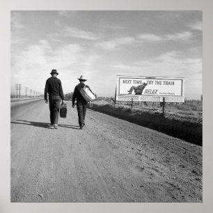Pôster Carooneiros fora de Los Angeles, 1937. Vintage