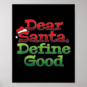 Poster Caros Papais noeis Definem o Bom na Teia de Natal