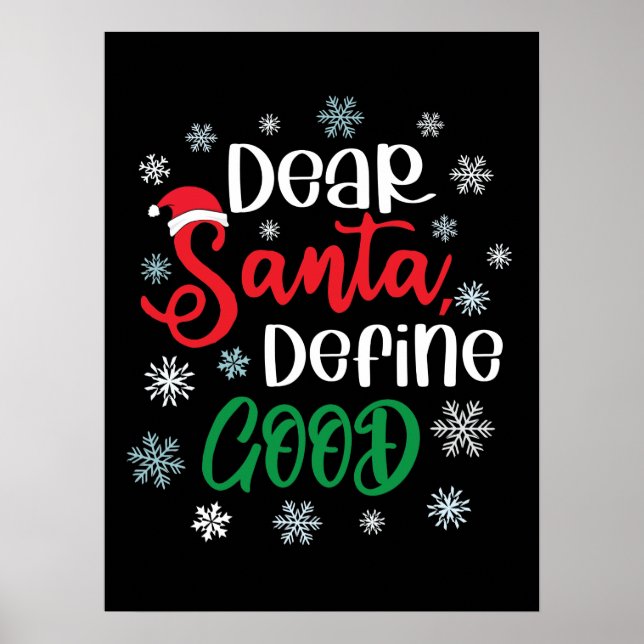 Poster Caros Papais noeis definem um bom Natal engraçado (Frente)