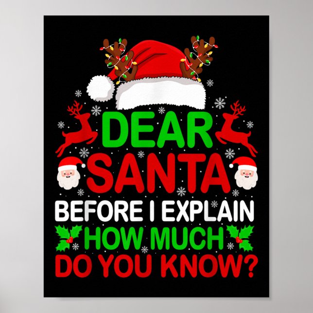 Poster Caros Papais noeis Eu Posso Explicar Camisas De Na (Frente)