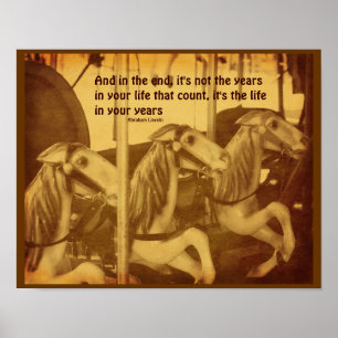 Pôster Carousel Horses Life Attitude Quote