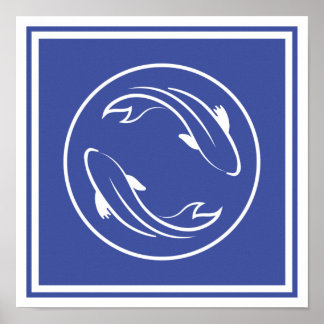 Poster Carp Koi Yin Yang Zen Espiritualidade Chinesa