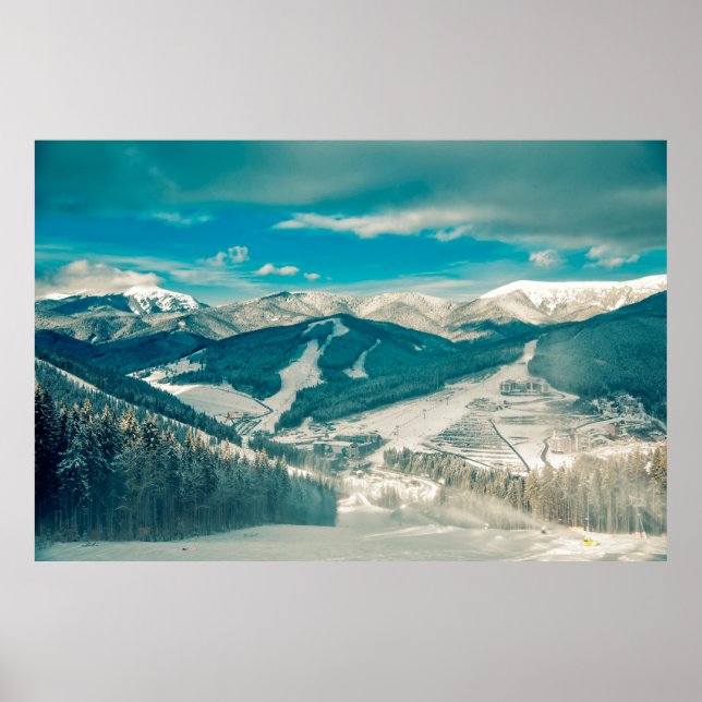 Poster Carpathian mountains nature vacation mountainbeaut (Frente)