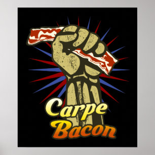 Pôster Carpe Bacon $24,95 Graphic Art Wall