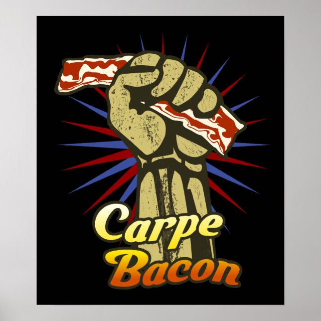 Pôster Carpe Bacon $24,95 Graphic Art Wall (Frente)