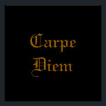 Pôster Carpe Diem<br><div class="desc">Na moda Carpe Diem Poster. Tema - na moda tipografia latina "mock latin",  citação moderna contemporânea encorajadora palavras inspiradoras ouro negro</div>