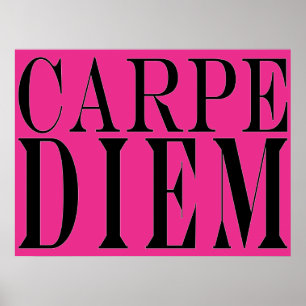 Poster Carpe Diem apreende a felicidade Latin das