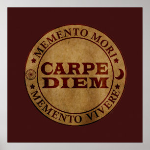 Poster Carpe diem Aproveite o dia Memento mori