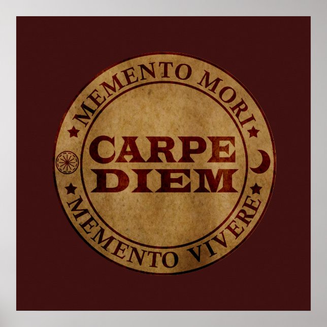 Poster Carpe diem Aproveite o dia Memento mori (Frente)