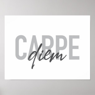 Poster Carpe Diem design moderno, simples, urbano, legal