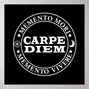 Poster Carpe diem Seize o dia Mmenro mori