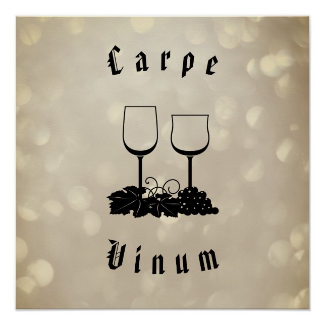 Pôster Carpe Vinum (apreender o vinho) (Frente)