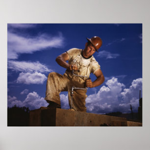 Poster Carpinteiro de construção, 1942